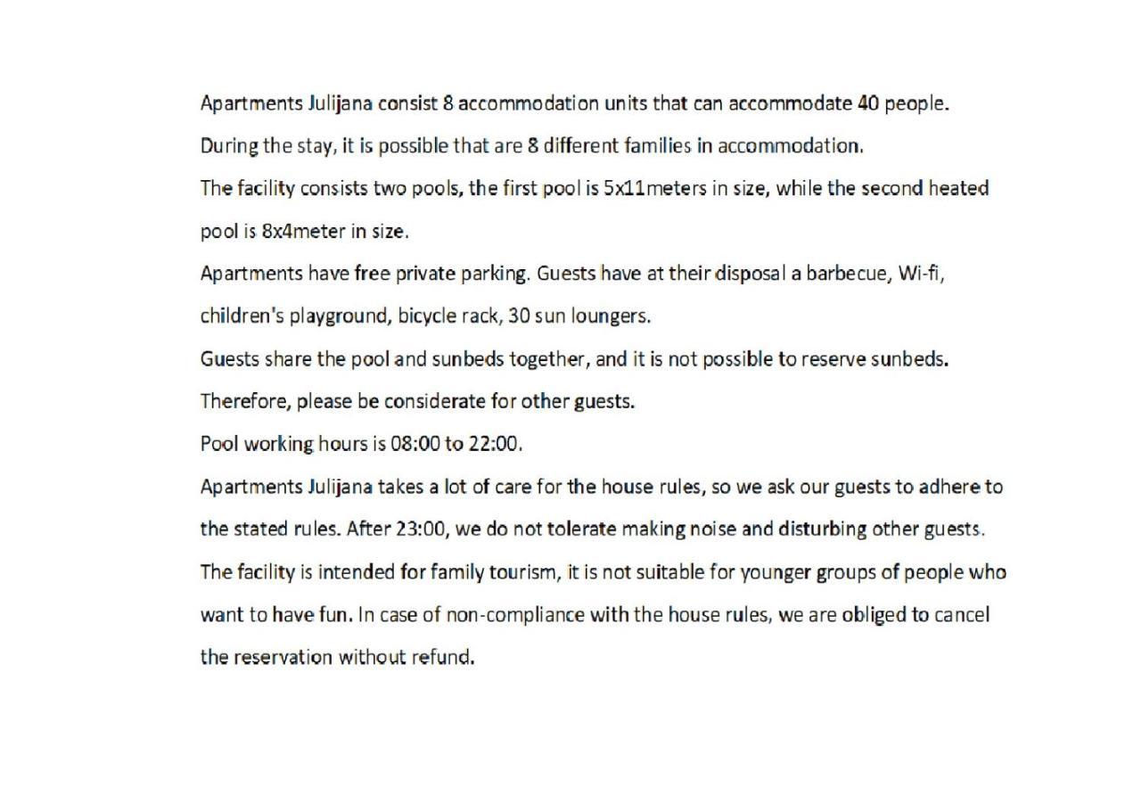 Apartments Julijana Privlaka  Exterior foto